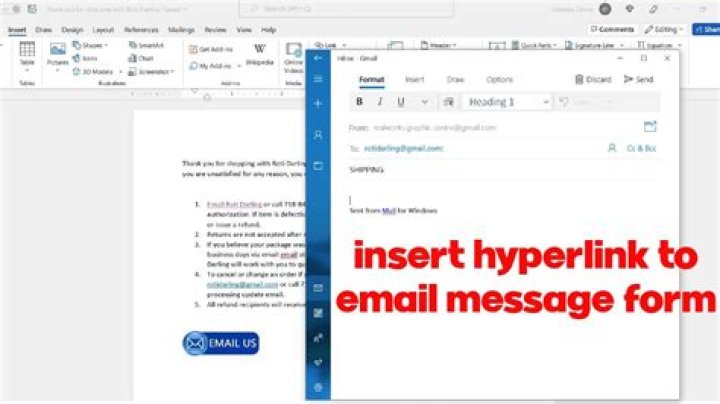 How do I add a hyperlink to my Outlook signature?