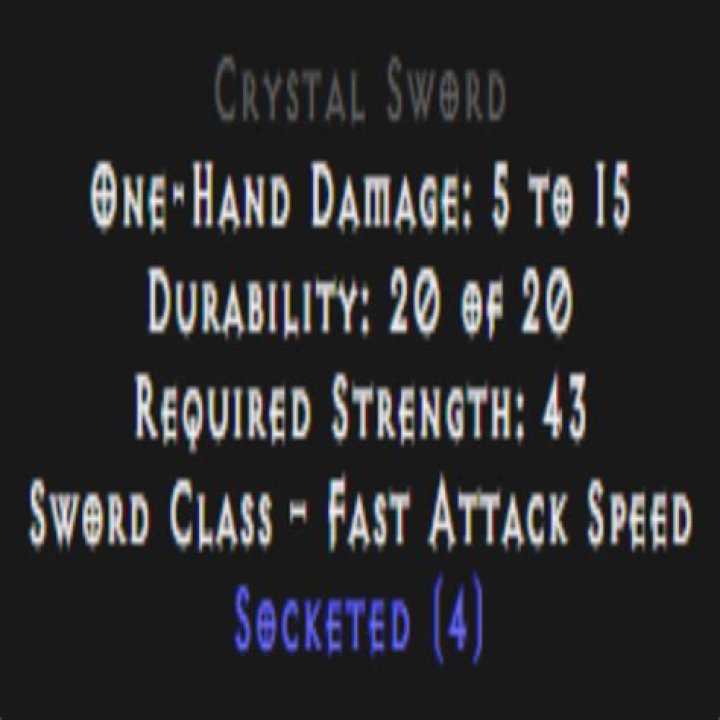 How do I get 4 sockets on a crystal sword?