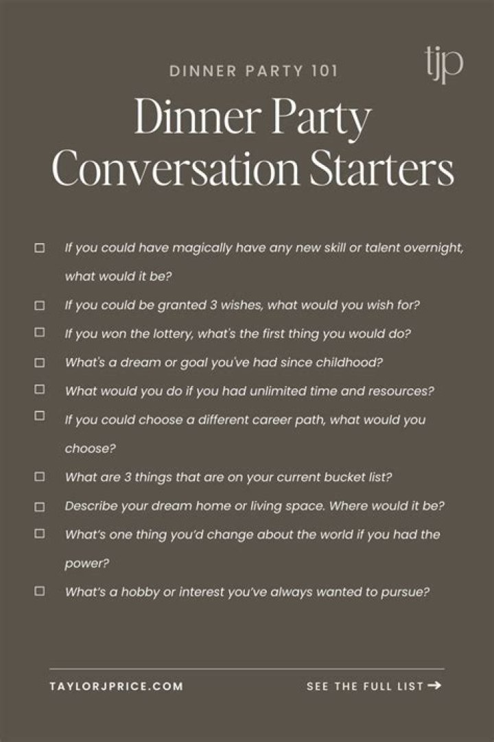 What are proper dinner conversation topics?