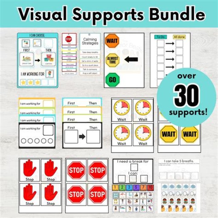 What are visual supports in speech therapy?
