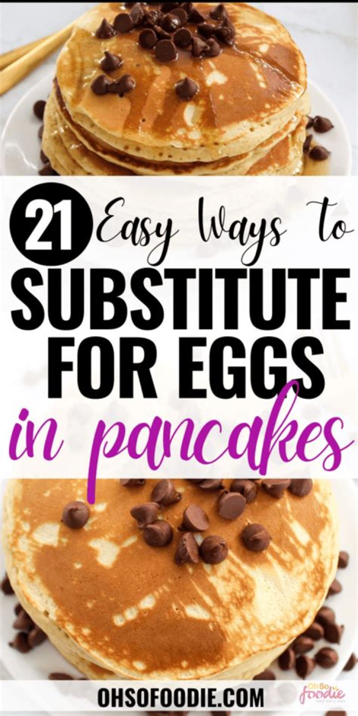What can you substitute for eggs in pancakes?