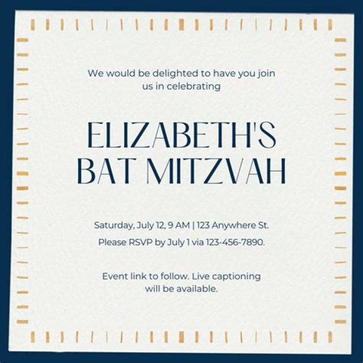 What do you write on a bat mitzvah invitation?