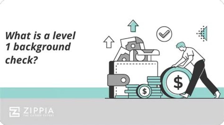 What is a Level 1 background check?