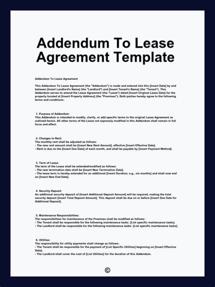 What is addendum to lease?
